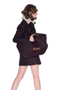 Hidden Slot Webbing Tote in Tobacco