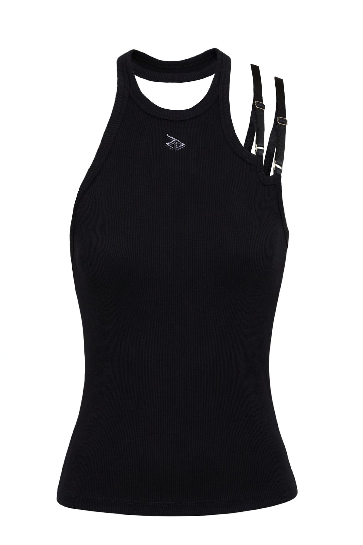 Double Bra Strap Halter Tank Top