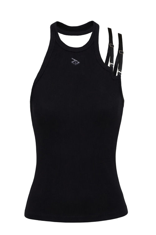 Double Bra Strap Halter Tank Top