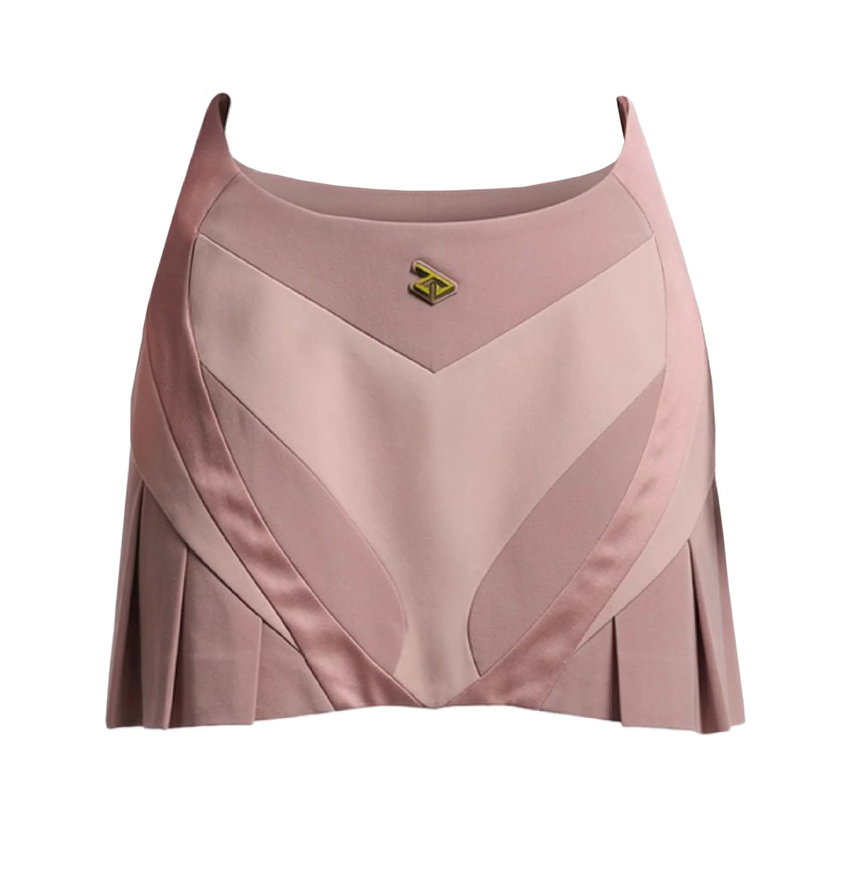 Scoop Waist Pleated Panel Skirt in Dirty Pink